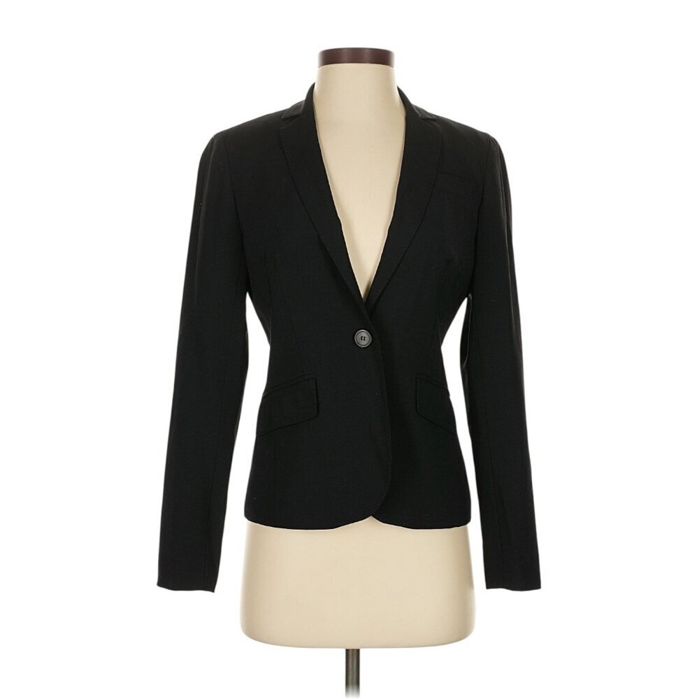NWOT J.Crew Campbell Blazer in Bi-Stretch Cotton - Black - Size 2 - MSRP  $168